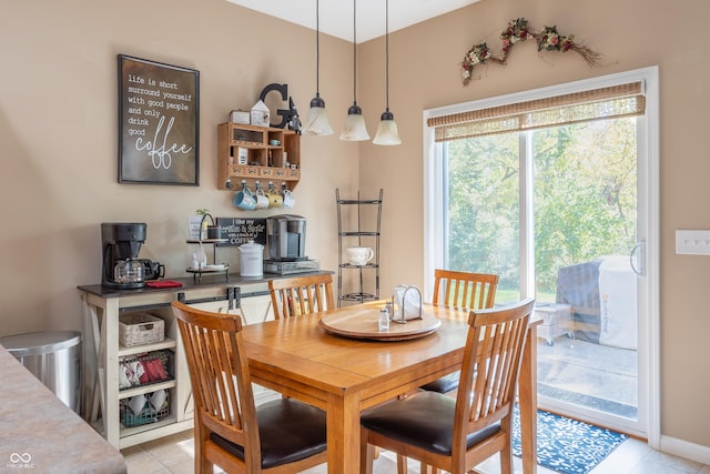 view of dining space