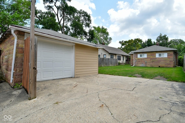 exterior space with a yard