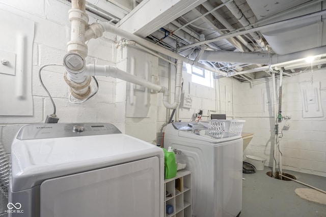 laundry area featuring separate washer and dryer