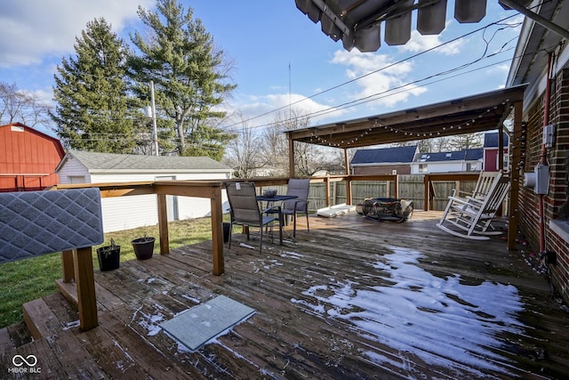 view of wooden deck