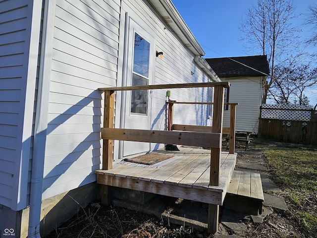 view of wooden deck