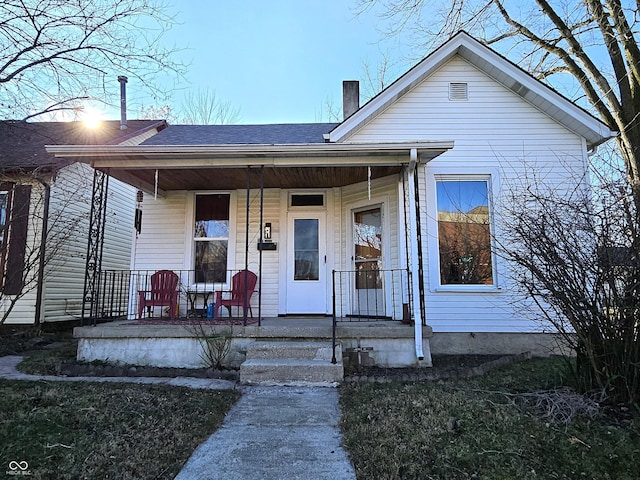 bungalow with covered porch