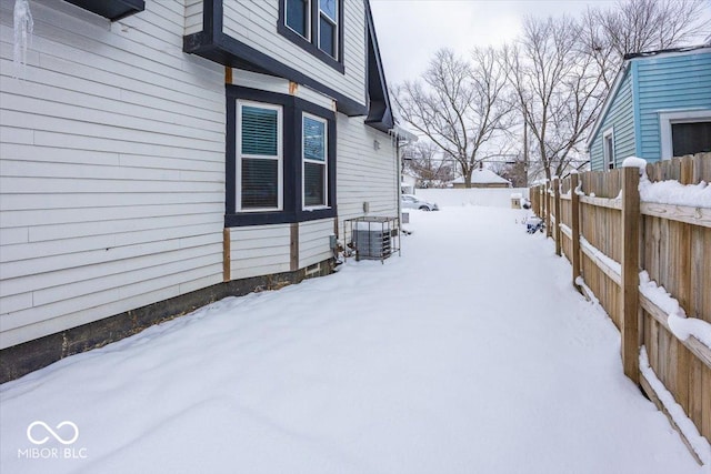 view of snowy yard