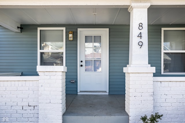 view of doorway to property