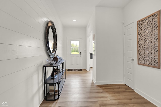 entrance foyer featuring light hardwood / wood-style floors