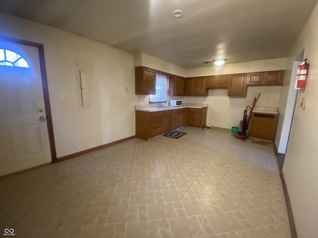 kitchen featuring electric panel