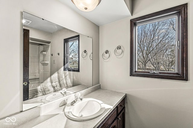 bathroom featuring vanity