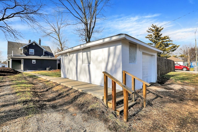 view of outdoor structure with a garage