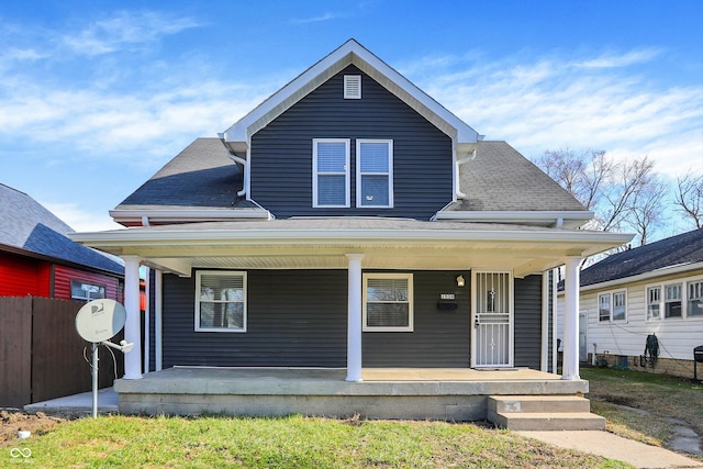 view of front of house featuring a porch