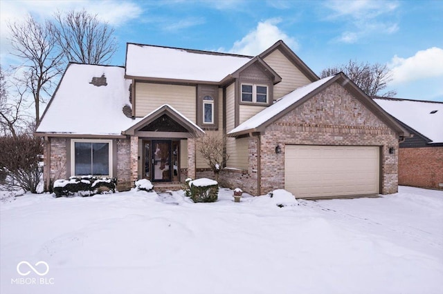 view of property featuring a garage