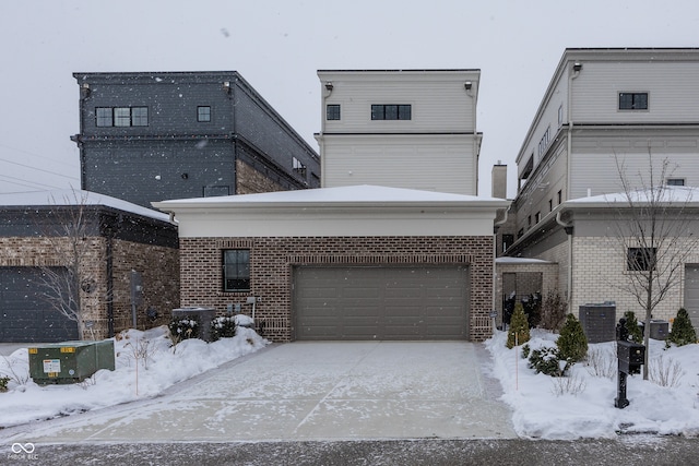 exterior space featuring a garage