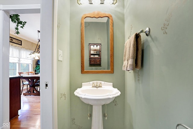 1398 Penny Ln, Greenfield, IN 46140 - bathroom featuring wood finished floors