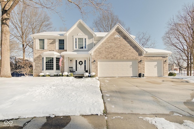 front of property featuring a garage