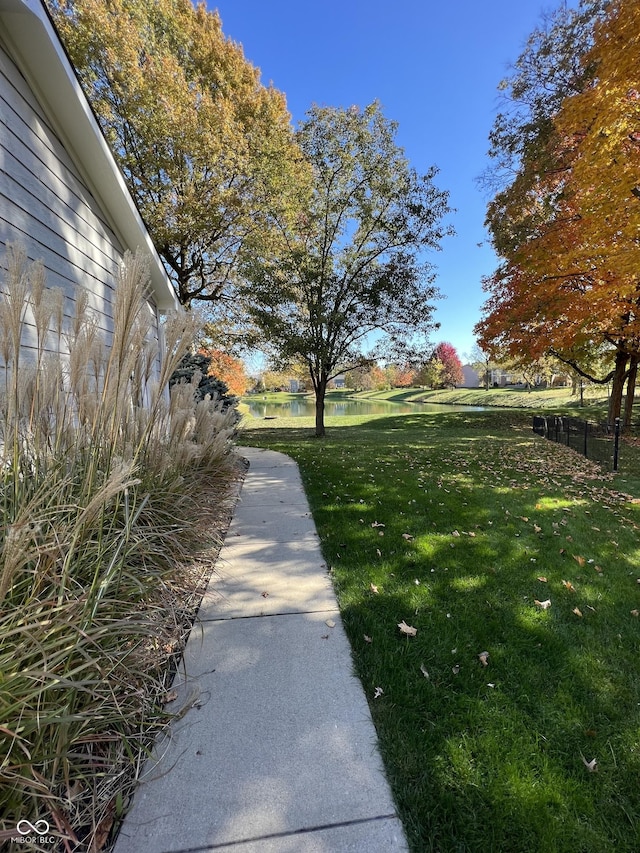 exterior space with a yard