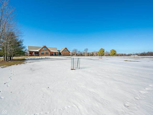 view of snowy yard