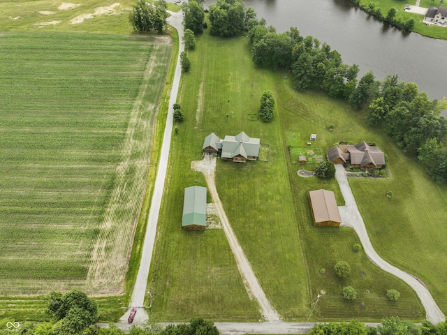 4210 S County Road 400 E, North Vernon, IN 47265 - aerial overview of property's location with rural landscape and a large body of water