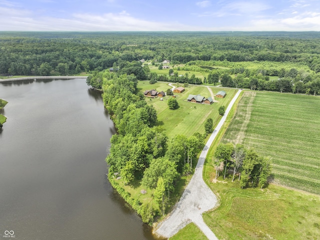 4210 S County Road 400 E, North Vernon, IN 47265 - aerial view of sparsely populated area with a forest and a nearby body of water