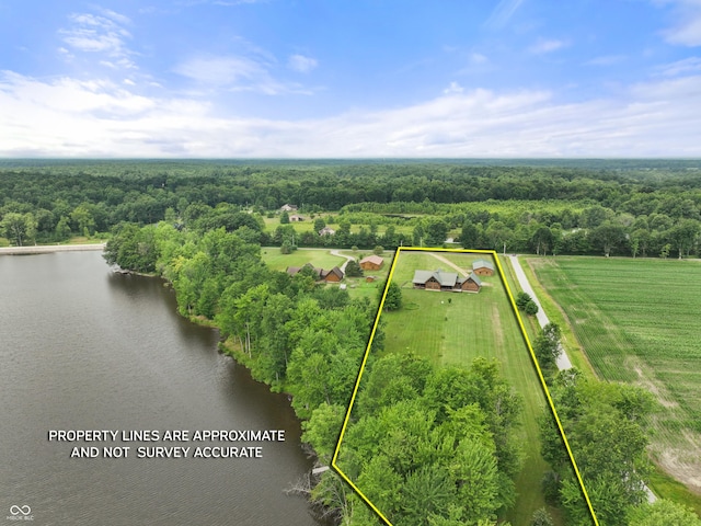 4210 S County Road 400 E, North Vernon, IN 47265 - overview of rural landscape featuring a forest and property boundaries highlighted