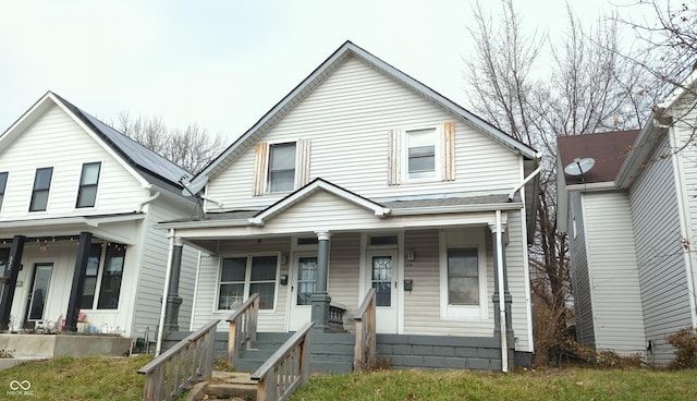 view of front of property with a porch