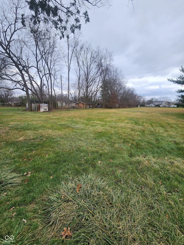 view of yard with a rural view