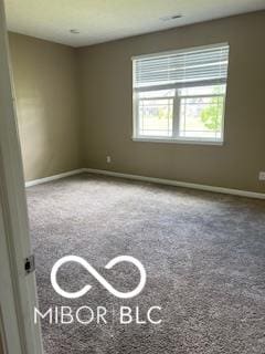 view of carpeted spare room