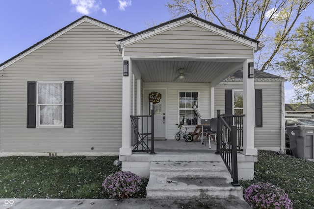 view of front of property with a porch