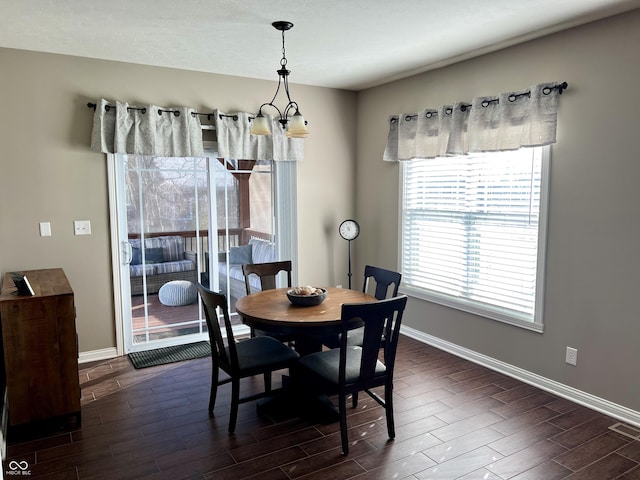 view of dining room