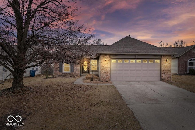 view of front of home featuring a garage