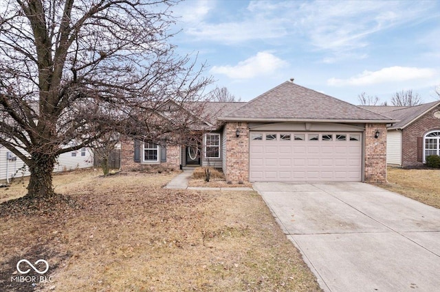 ranch-style home featuring a garage