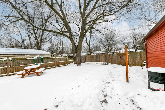 view of snowy yard