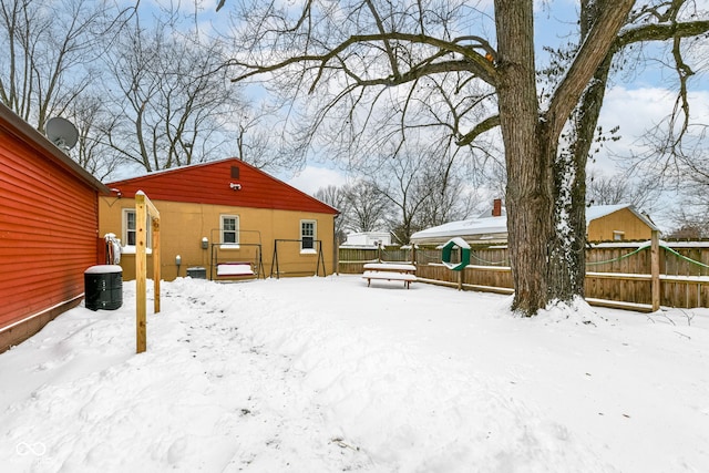 view of snowy yard