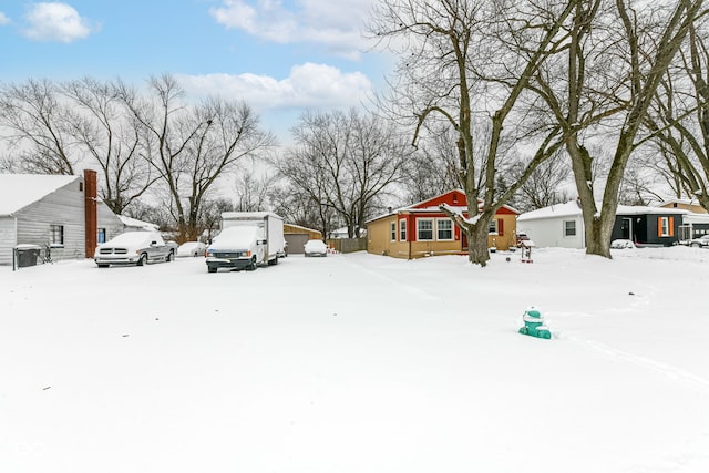 view of snowy yard