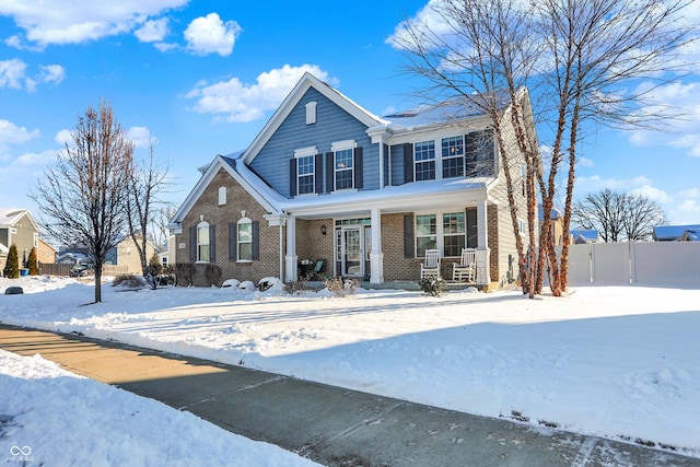 view of front of home with a porch