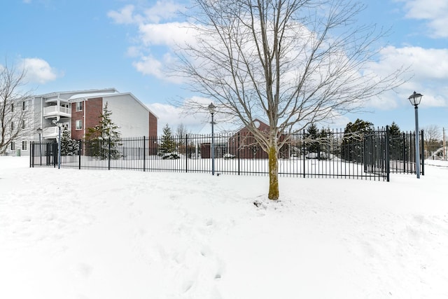 view of snowy yard