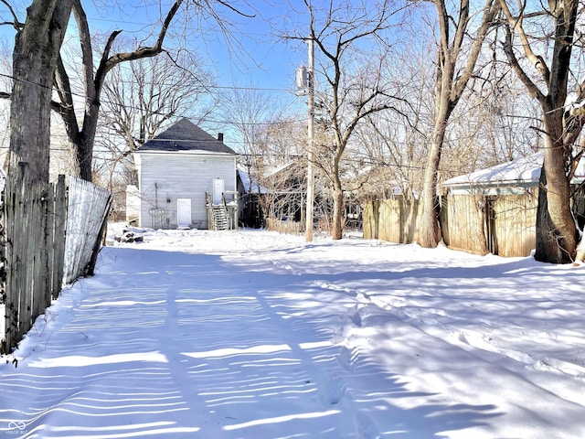 view of snowy yard