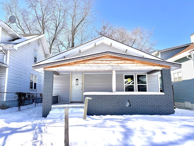 view of bungalow-style home