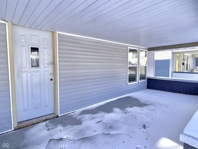 view of doorway to property