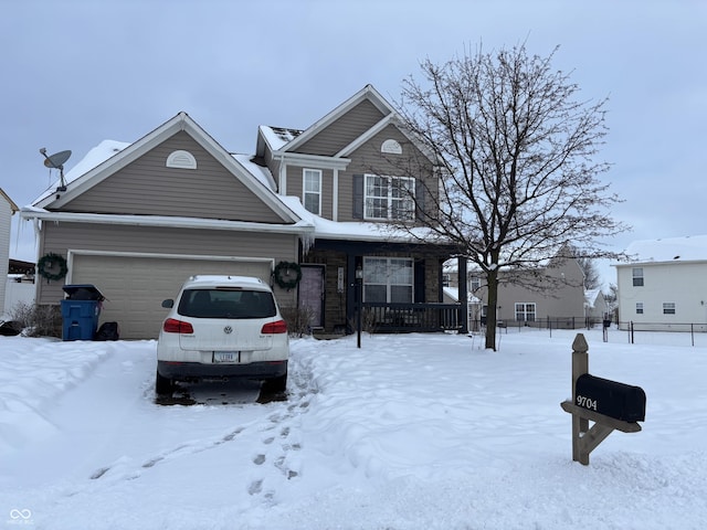 view of front of home featuring a garage