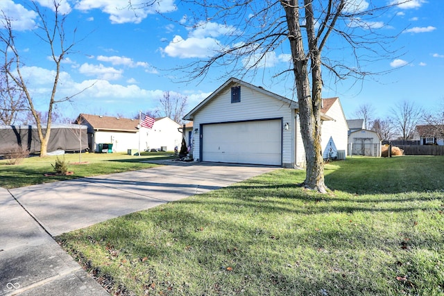 view of property exterior with a yard