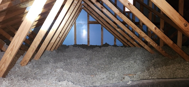 view of attic