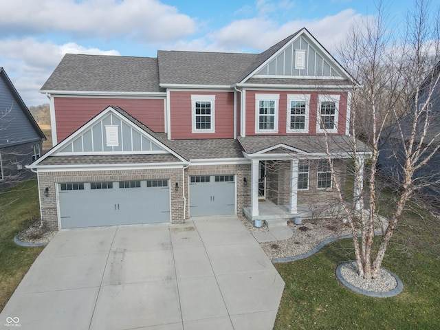 craftsman-style home featuring a garage