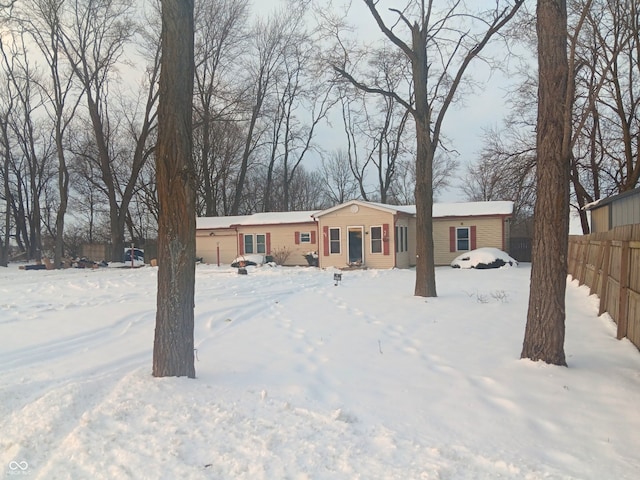 view of front of home