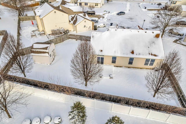 view of snowy aerial view