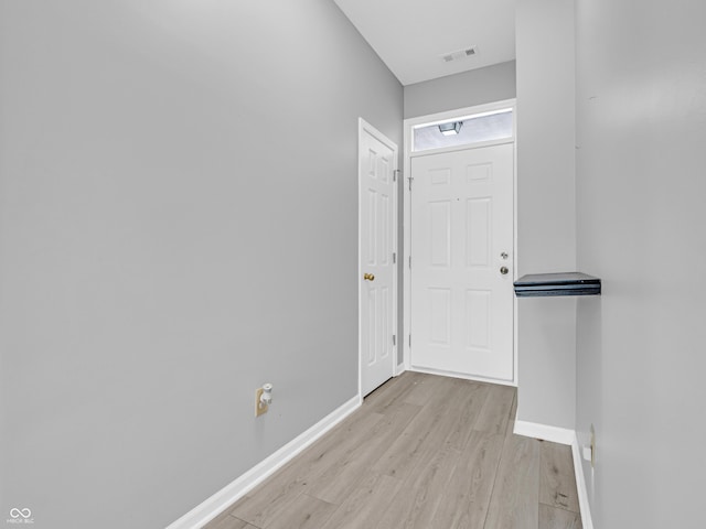 entrance foyer featuring light hardwood / wood-style flooring