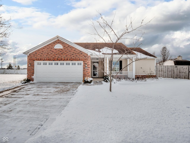 view of front of house featuring a garage