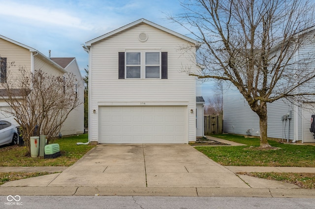 view of front property featuring a garage