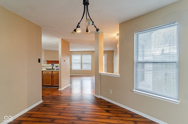 hall featuring dark wood-type flooring