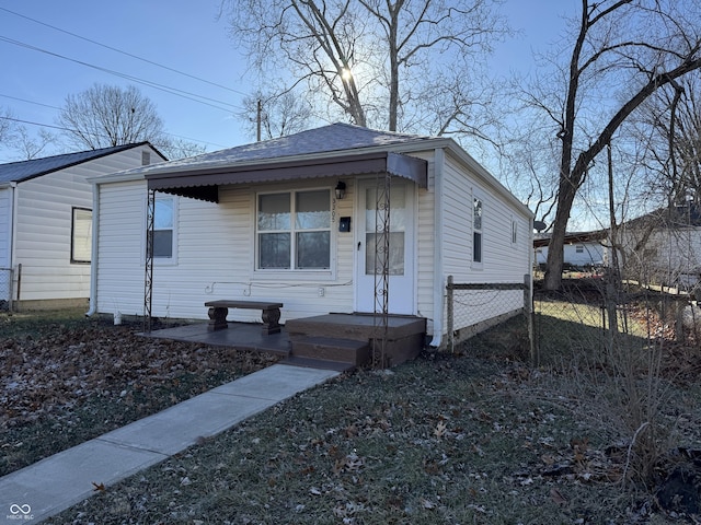 view of bungalow-style home