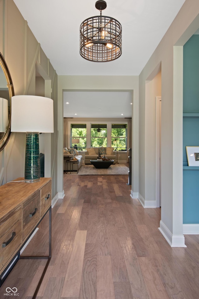 interior space with wood-type flooring