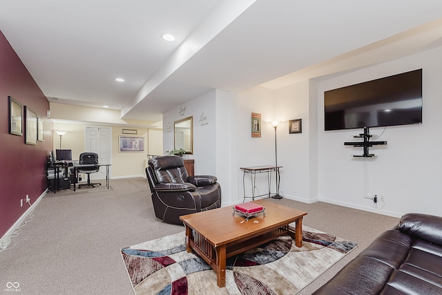 view of carpeted living room